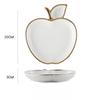 Luxury Creative Phnom Penh Apple Shape Ceramic Rice Plates Home Jiaozi Plate Flat Plate Dessert Dish
