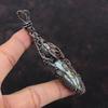 Copper Larimar Pendant Copper Wire Wrapped Jewelry Gemstone Pendant Handmade Copper Pendant Larimar Jewelry Gift For Women Wire Wrap Pendant