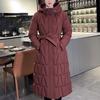 Plus Size L-7XL Fashion Winter Coat Female Long Parkas Hooded Loose Thick Women's Jackets With Belt