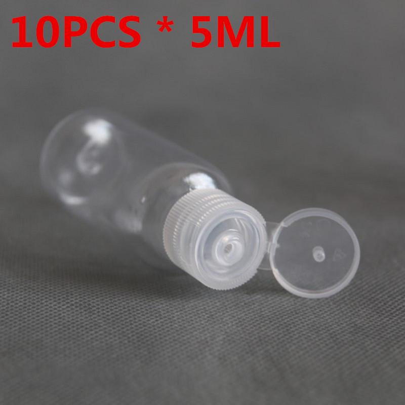 10/20/50PCS Plastic Empty Bottle Travel Lotion Liquid Bottles Dispenser Sample Flip Cap 5/10/20/30 ML