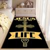 Jesus Saved My Life Carpet suitable as a non-slip mat for the living room or bedroom sofa