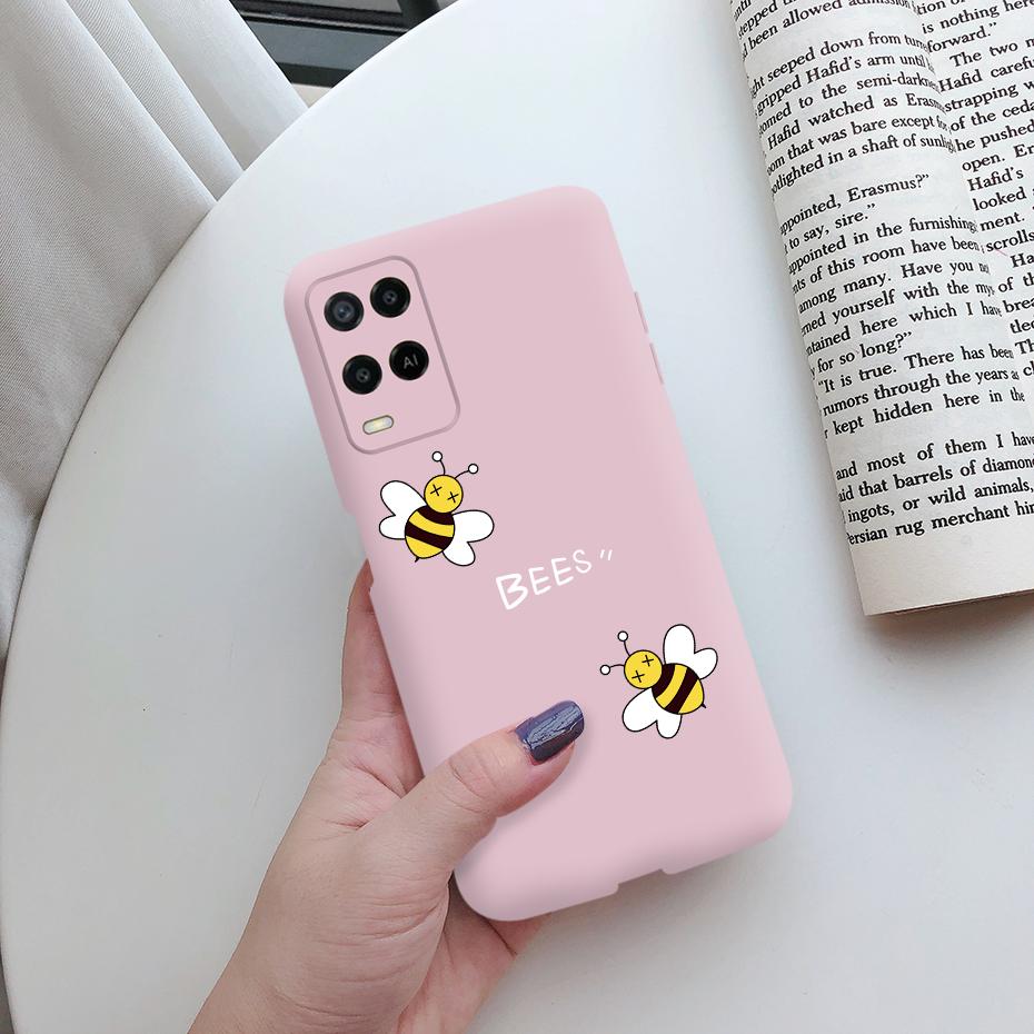 For Oppo A54 Case CPH2239 Soft Silicone Shockproof Cute Painted Cover For Oppo A54 OppoA54 A 54 6.1" Phone Cases Fundas Bumper