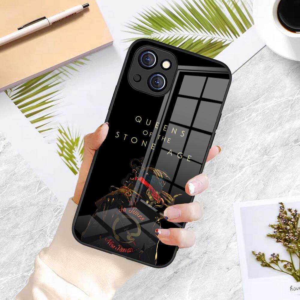 Queens Of The Stone Age Phone Case For IPhone 17 Pro Max 16 15 14 Pro Max 13 11 X Xs Xr 8 7Plus Glass Cover