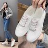 New Spring Autumn Flat Shoe Shoes Breathable Women's Casual Female Comfor Sneakers Lace Up Solid Color Sneakers for Women