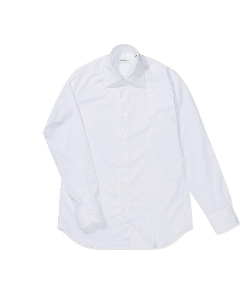 PRODESHIRT [Приталенная и не требующая глажки] Бамбуковая рубашка с воротником-стойкой (белый)