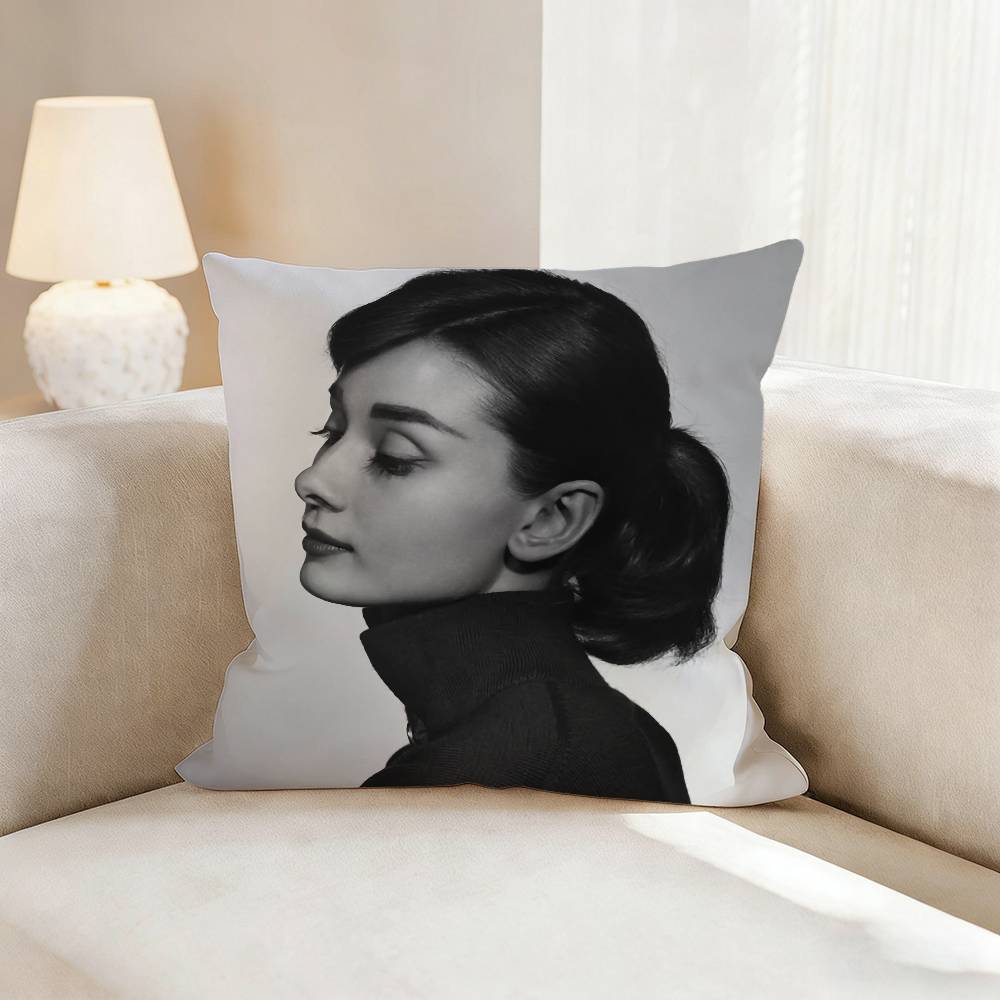 Beautful A-Audrey Hepburn Pillow Case Pattern Printed Pillowcase For Living Room Sofa Cushion Cover