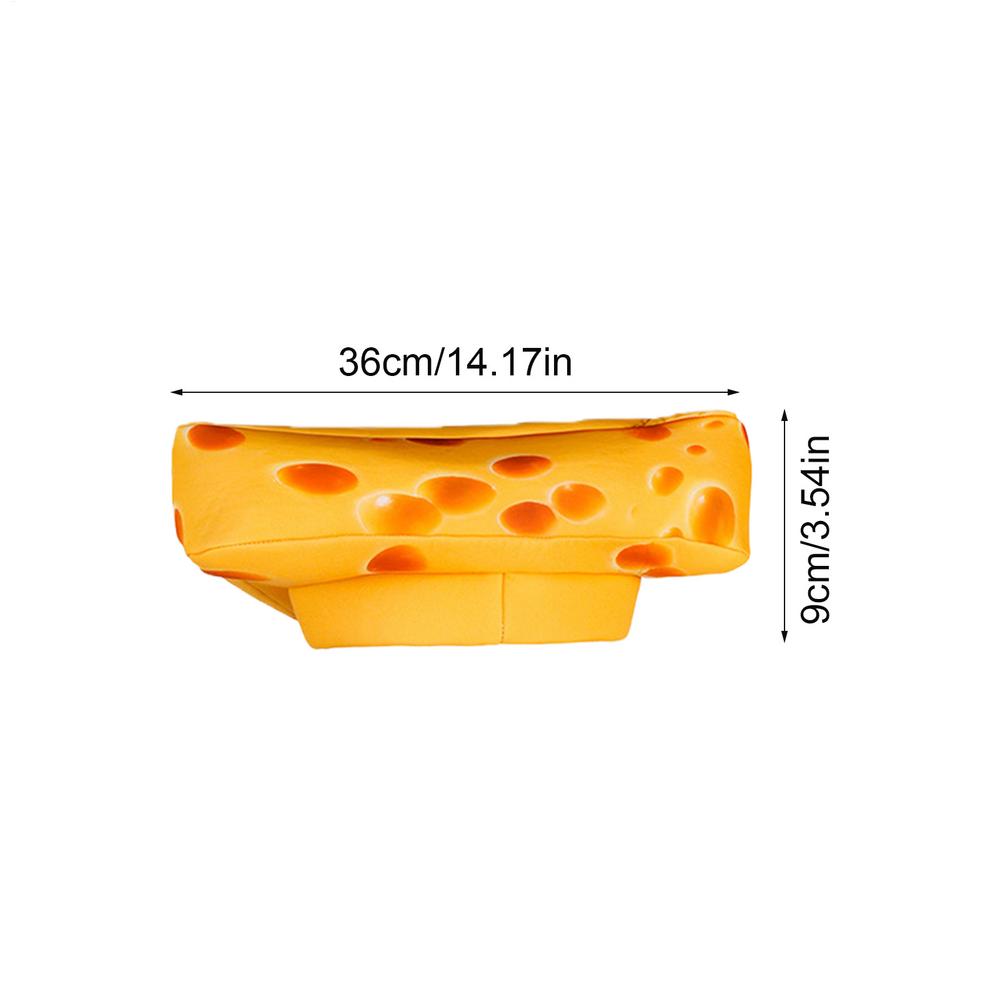 Cheesecake Hat Fun Soft Novelty Realistic Party Supplies Food Shape Hat for Makeup Stage Performance Cosplay Party Festival