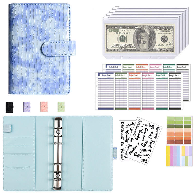 Папка-регистратор с рисунком крокодила, формат А6, с конвертами для денег, небольшой планировщик бюджета для организации сбережений