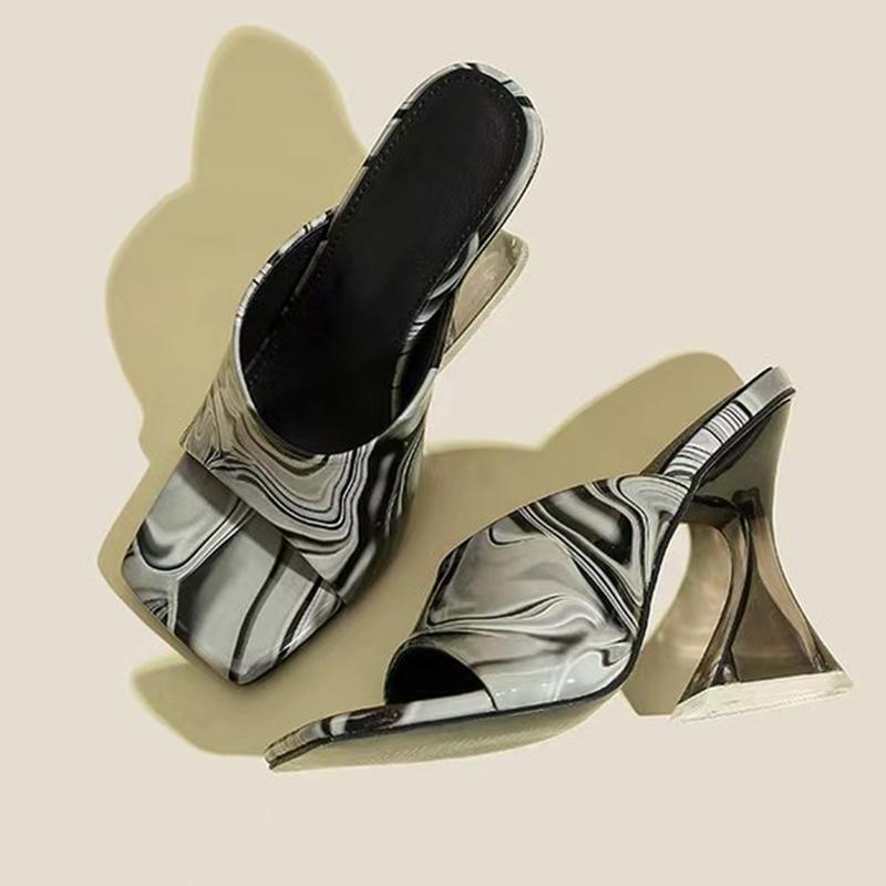 Fashion Women Sandals Women Heels Summer Shoes For Women Peep Toe Outdoor Slippers With Heels Sandals High Heeled Zapatos Mujeres