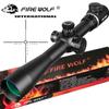 FIRE WOLF 4-14X40 Hunting Tactical Red Dot Green Cross Round Line Sight Optical Sight Waterproof 500 Meters