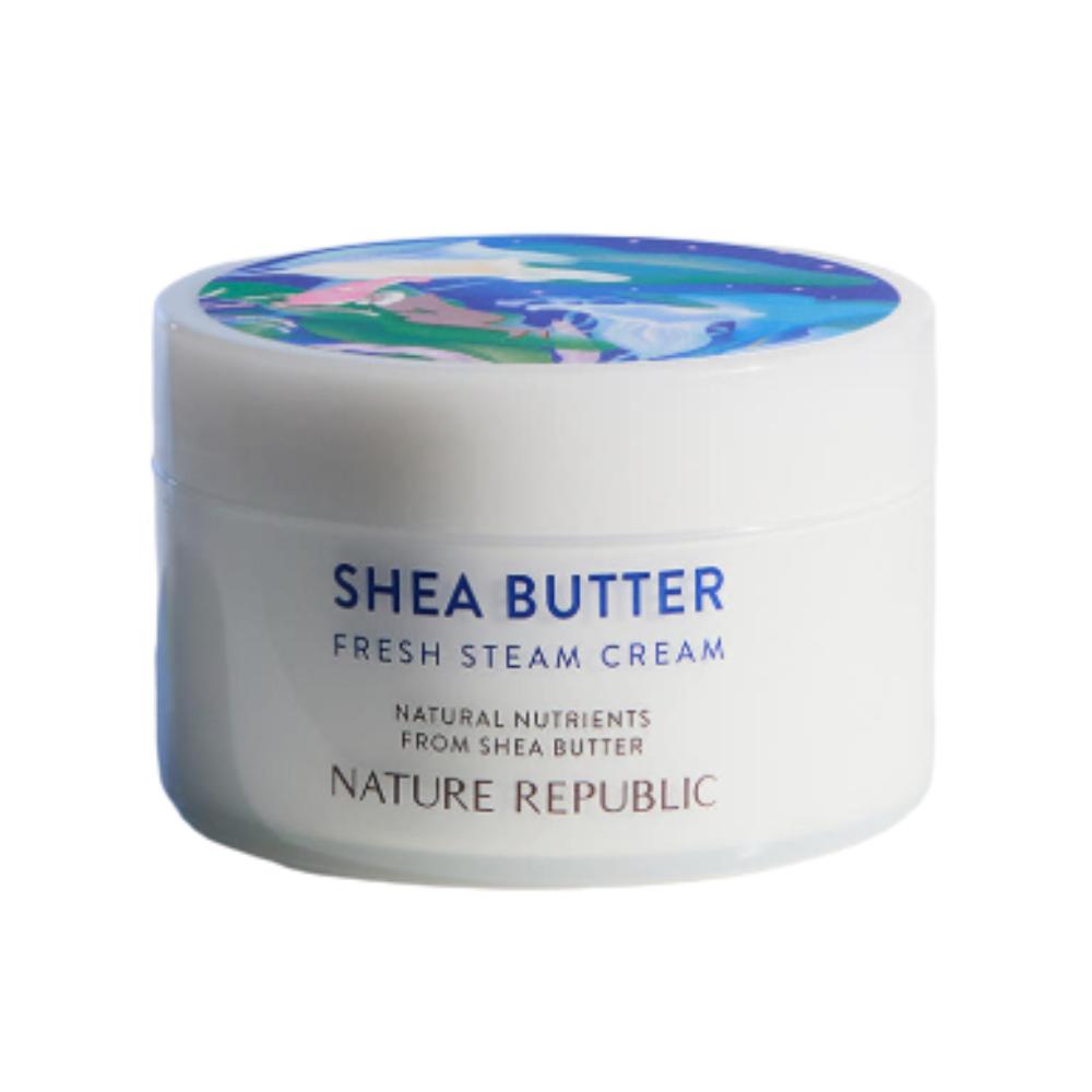 Nature Republic Паровой крем с маслом ши (100мл): Высокоэффективный увлажняющий крем, созданный с использованием технологии паровой обработки при 100°C для максимального впитывания