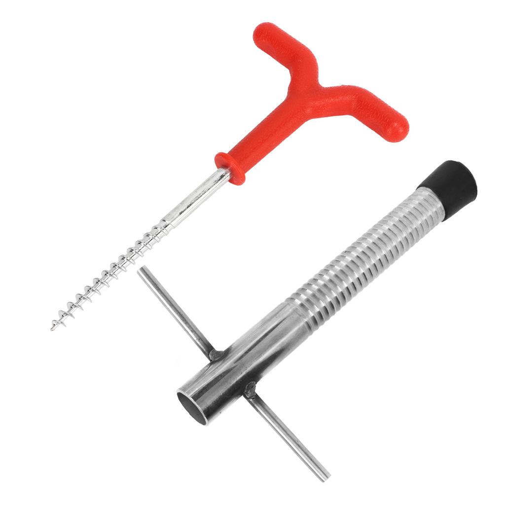 Ледобур с резьбой из нержавеющей стали, многофункциональный ледовый рыболовный колышек, гвоздь, шнек для палатки-укрытия