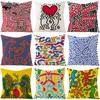 45x45cm Geometric Abstract Cushion Cover Colorful Modern Art Keith Throw Pillow Cover Haring Sofa Home Decorative Pillowcse