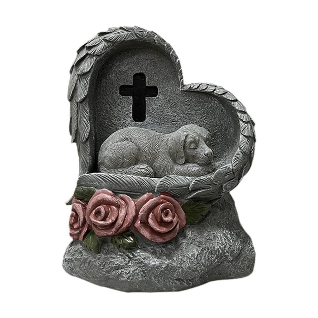 Pet Tombstone Statue Loss of Pet Sympathy Gifts Lawn Resin Pet Grave Marker