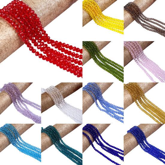 DIY ювелирные аксессуары искусственный кристалл плоские свободные бусины строка домашний декор