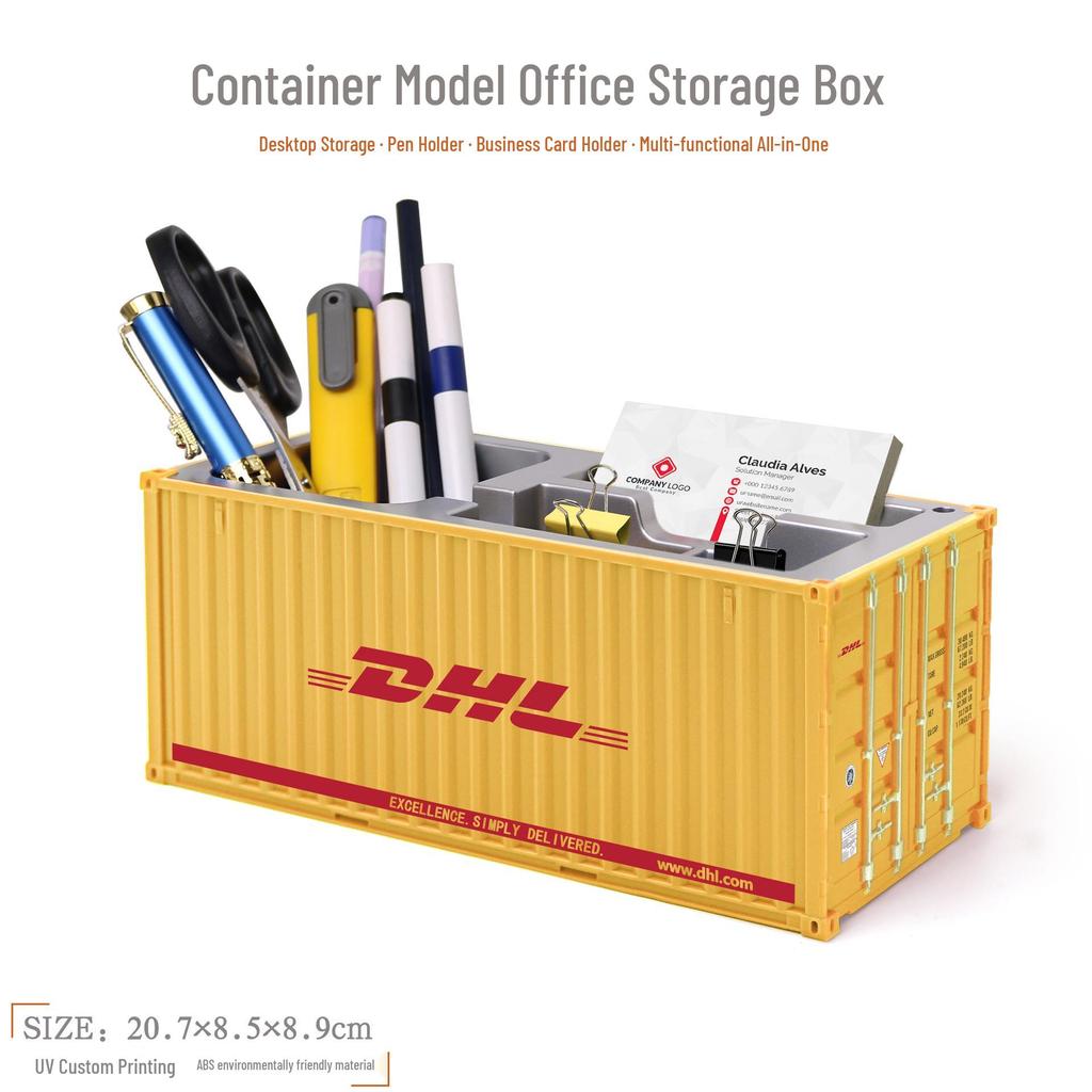 Модель-украшение контейнера DHL: Подарок для хранения на рабочем столе для мероприятий логистической компании