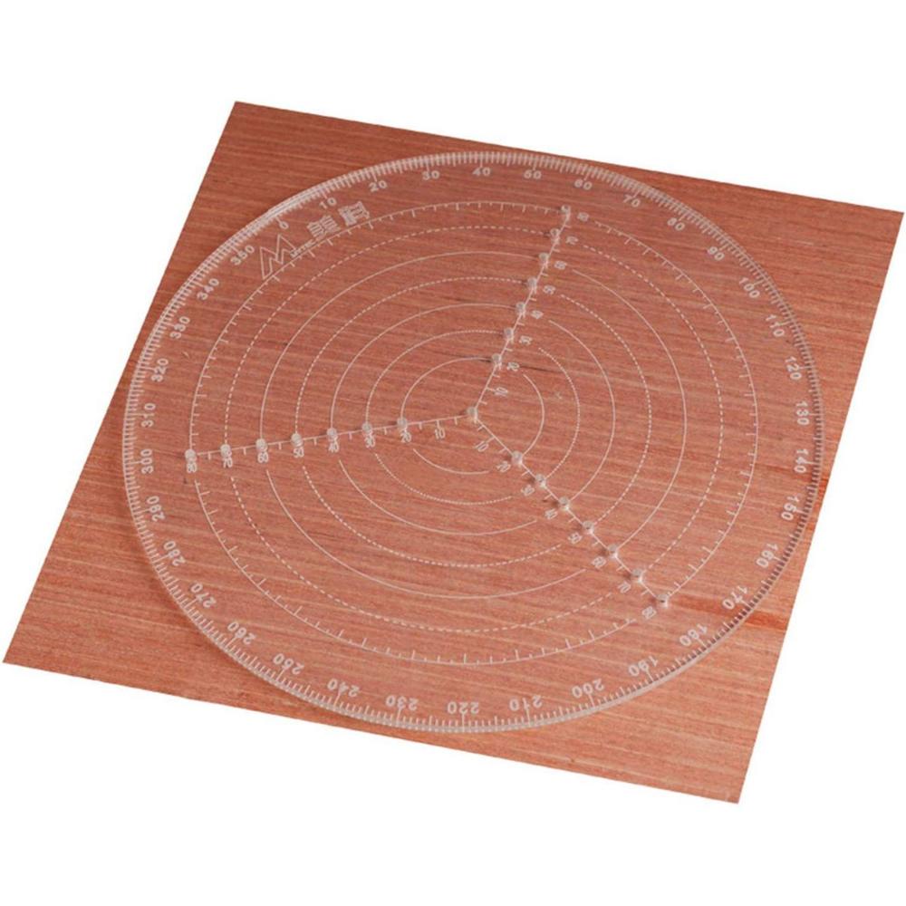 Woodworking Circle Gauge Clear Acrylic Lathe Work Centering Tool Compass Center Finder