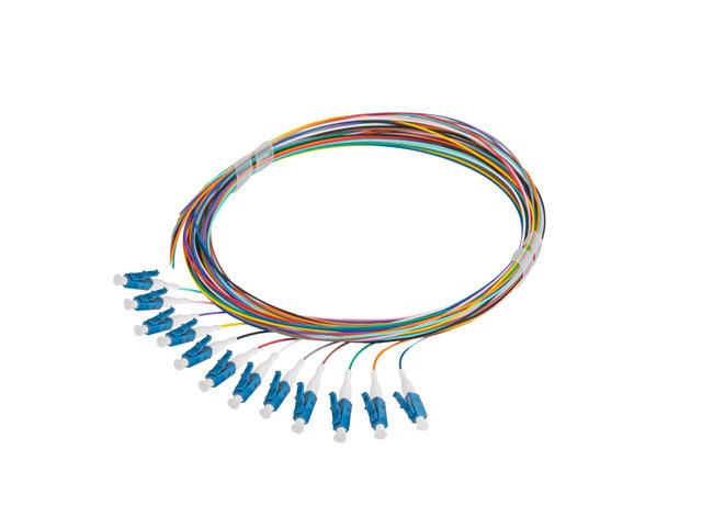 Lanberg SM LC/UPC SEMI TIGHT 9/125 G657A1 12X2M Multicolor Fiber Optic Pigtail