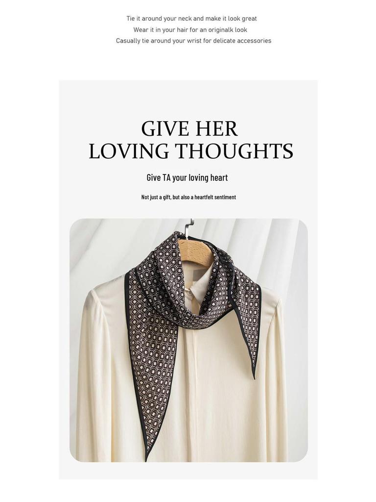 Elegant 2025 Mulberry Silk Double Crepe Scarf for Women - Stylish Sun Protection & Warm Shawl, Perfect for Commutes and Fashionable Outings