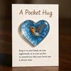 Hummingbird Pocket Hug Token Heart-Shaped Comfort Gift for Loss & Long Distance Sympathy Keepsake with Card Portable Emotional Support