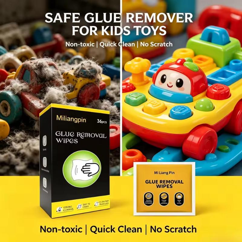 Adhesive Remover Wet Wipes Heavy Duty Non-Toxic Glue Stain Remover for Glass Ceramic Floor Plastic Garage Home Cleaning Use