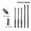 Triangle Shaped Eccentric Drill Bits Set for Glass Tile Drilling 5pcs