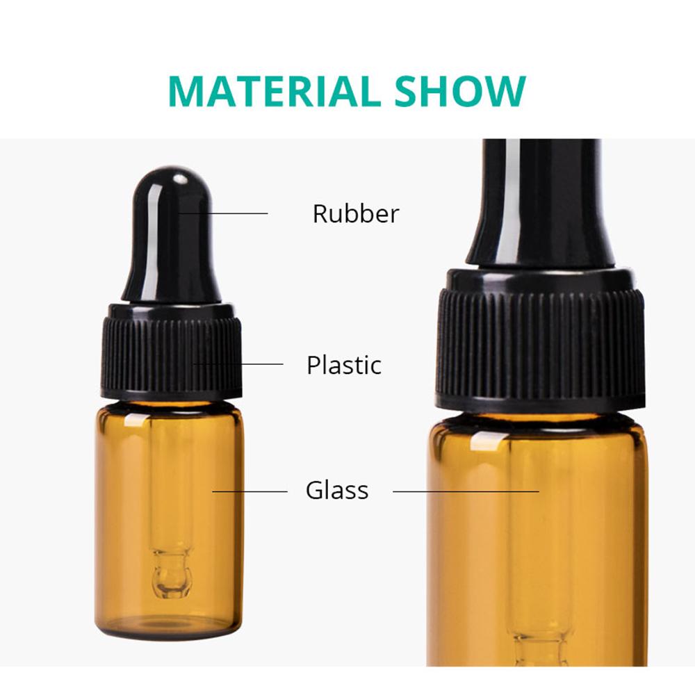 10 шт. дорожный янтарный многоразовый контейнер для духов пустой флакончик-капельница для эфирного масла