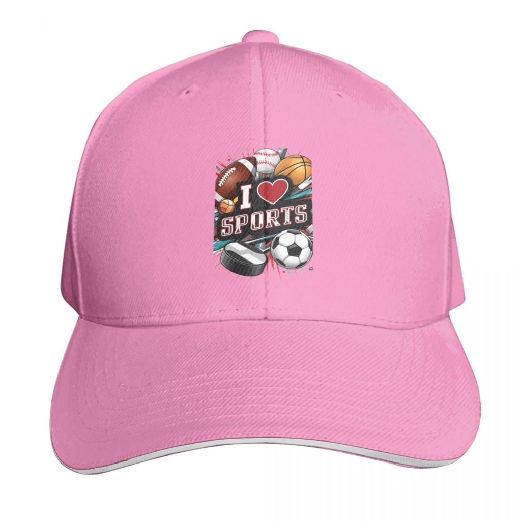I Heart Sports TShirt Favourite Sports Design Baseball Cap Unique hats New Hat Rave Boy Child Womens