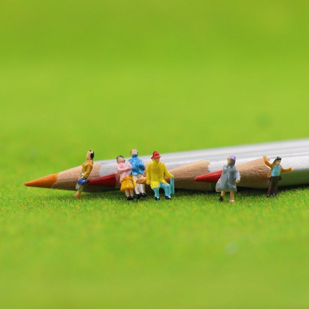 Scale Painted Human Miniature Railway Building Educational DIY 100-Piece 1150 Figures, Diorama, Garden, Model, Model,