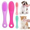Pet Finger Brush Long Handle Soft Dogs Cats Toothbrush Easy-to-use Silicone Cleaning