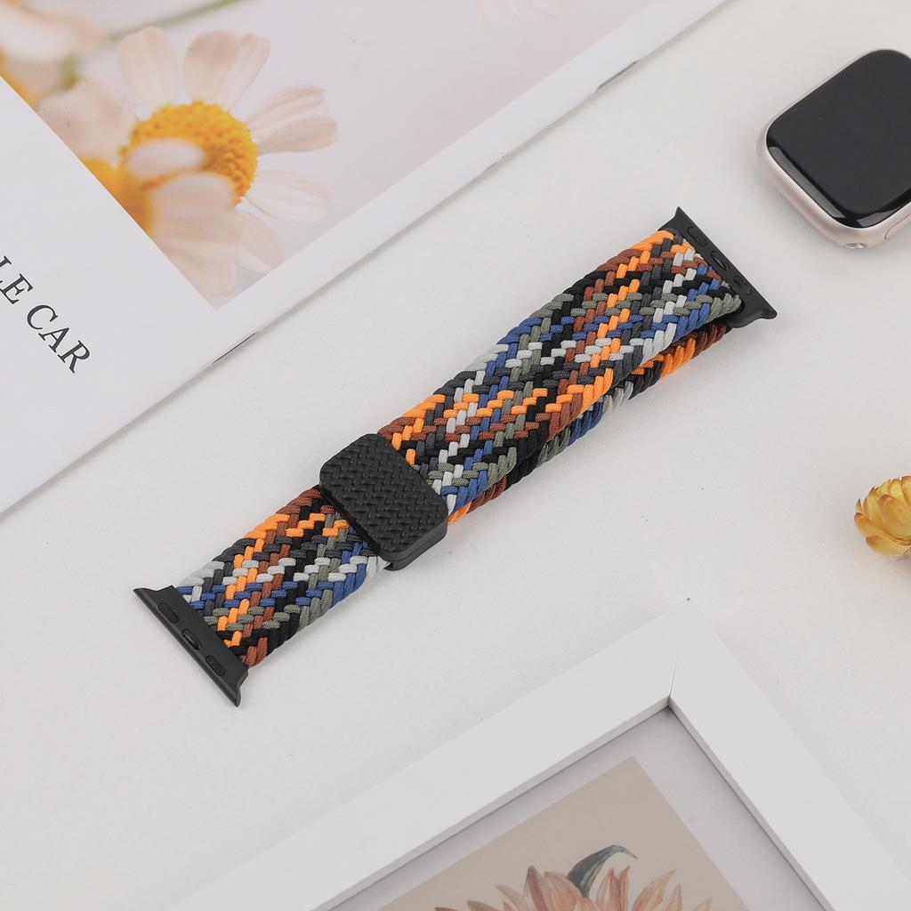 Ремешки Для Apple Watch Браслет 40мм 44мм 45мм 41мм 42 46мм 49мм Магнитный Плетеный Браслет ремешок iWatch Серия 10 se 7 8 9 Ultra 2