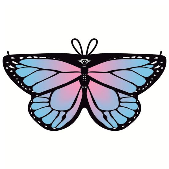 Halloween Cape Realistic Looking Vibrant Color Breathable Ultra-Light Easy-wearing Dress Up Chiffon Halloween Butterfly Wings Toddler Cosplay Costume