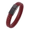 Fashion Jewelry Red Braided Leather Bracelet Of Men Women Fashion Bangles Wristband