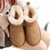 Snow Boots Women Winter New Plush Thick Warm Cotton Shoes for Women Short Tube Low Top Anti Slip Cotton Shoes Wool