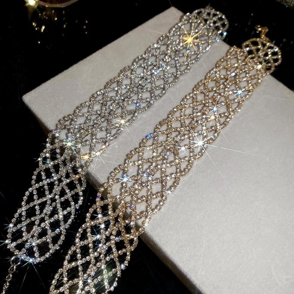 Fashion Retro Temperament Neck Chain Rhinestone Sparkling Collar Chain Bridal