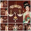 1 set Classical Ancient Hair Stick Chinese Style Hanfu Hair Accessories Flower Hair Comb  Jewelry