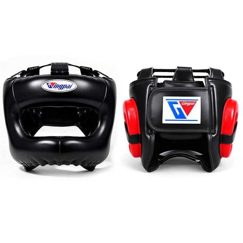 Adult Full Coverage Boxing Headgear With Protector Muay Thai Kickboxing Sanda Combat Sports Training
