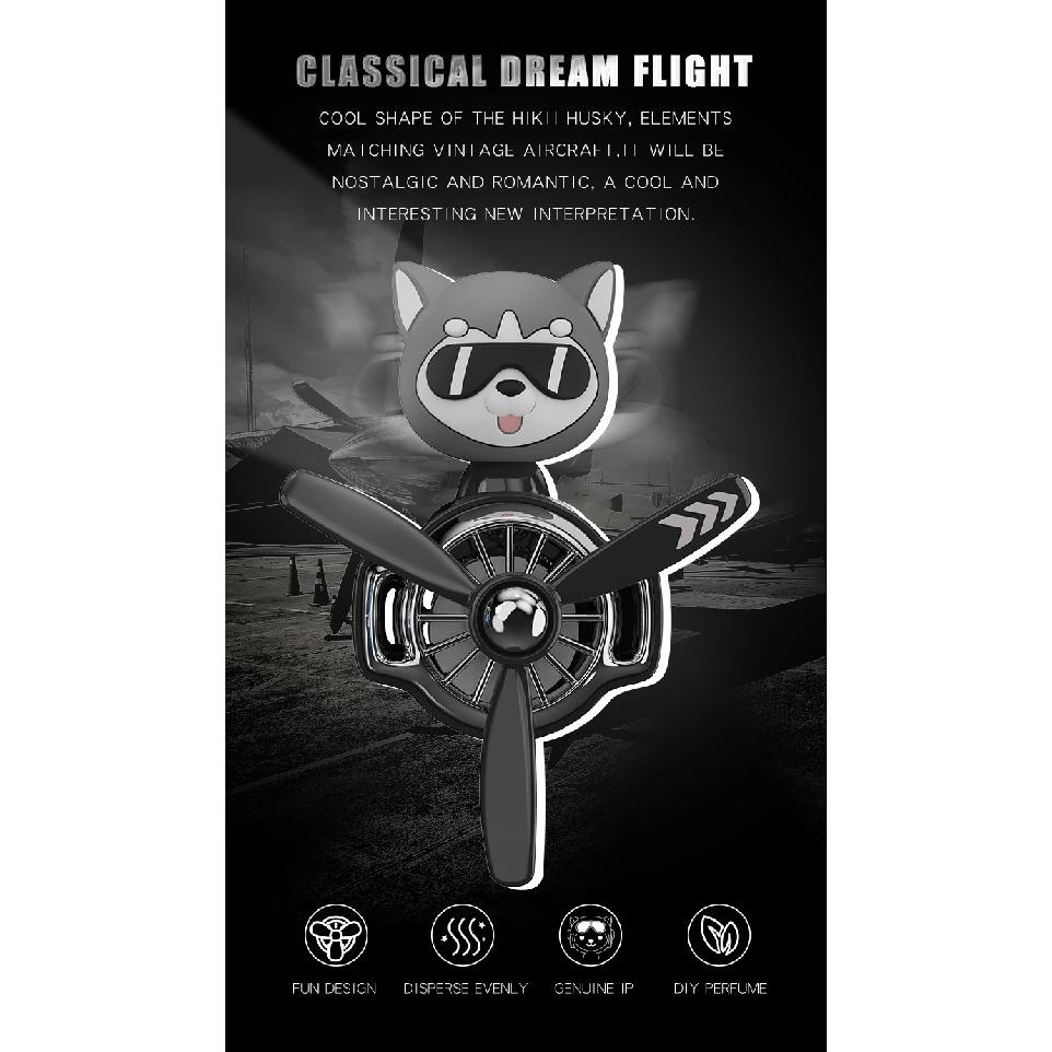 No perfume DIY fragrance head shake rotate propeller plane cool fun dog pilot car air fresheners accessories decoration diffuser