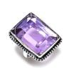 Аметист Драгоценный камень 925 Стерлинговое серебро Подарок Ювелирное изделие Кольцо Размер 7