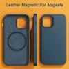 Luxury Leather Magnetic Case for IPhone 15 Pro Max 14 13 Pro Max Plus Mini for Magsafe Wireless Charging Phone Cases Back Shockproof Cover
