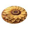 3D Sunflower Floral Plush Rug Non-Slip Backing Easy To Clean Various Sizes Living Room Rug Home Decor