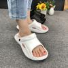 Fashion Shoes White On Beach Women's Slippers and Ladies Sandals Height Open Toe Slides Elegant Fashionable Slip-resistant Waterproof 39