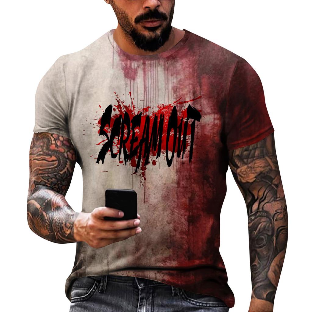 Футболка унисекс с круглым вырезом и принтом, свободная повседневная футболка унисекс с коротким рукавом