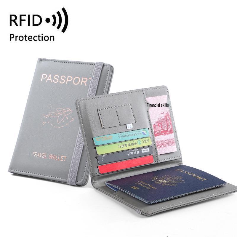 RFID Anti-Theft Cross-Border Travel Passport Wallet Organizer with Multi-Card Slots