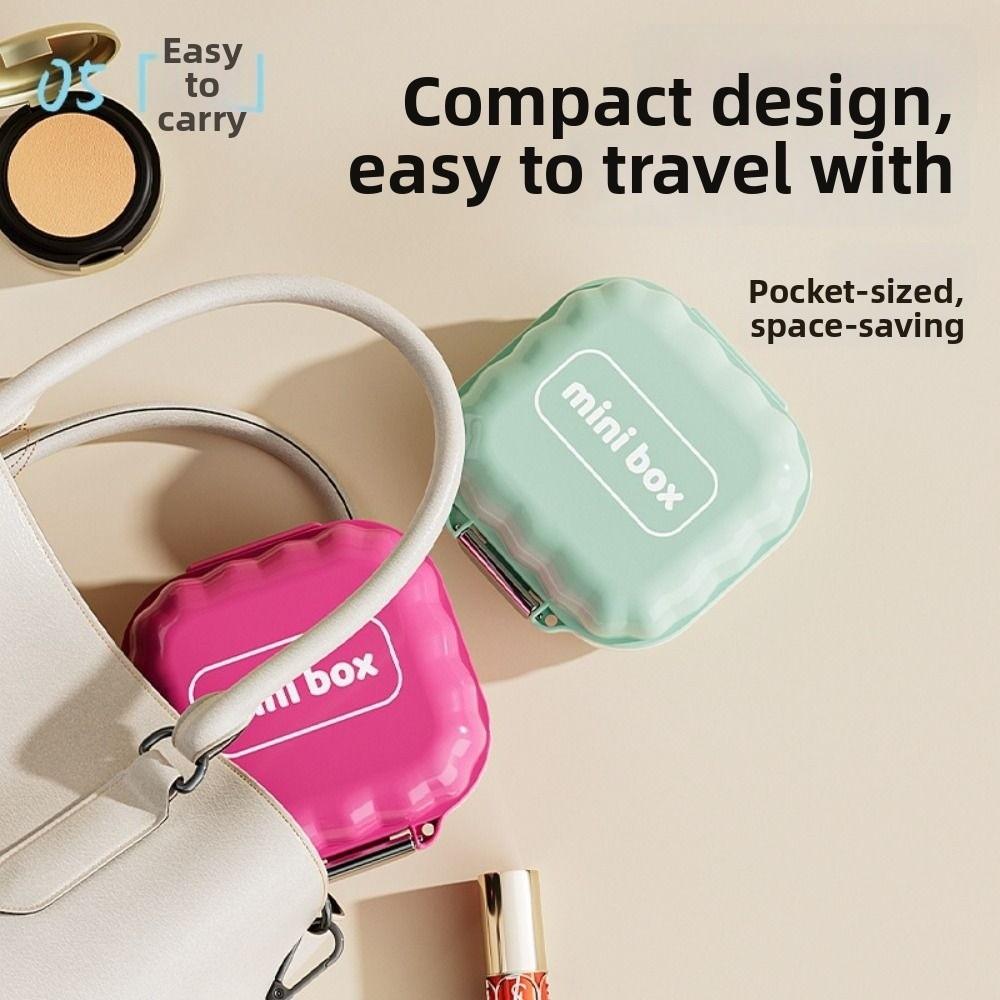 Durable Mini Portable Storage Box Moisture-proof 7 Grids Trinkets Storage Case Sealed Pill Boxes