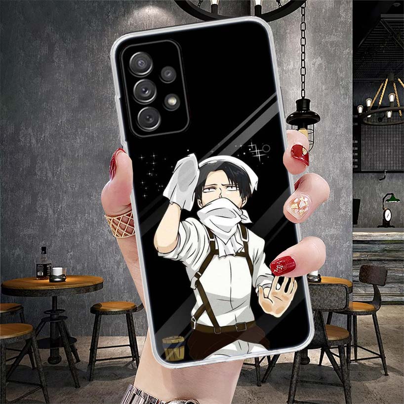 Чехол для телефона Titan Attack Levi для Samsung Galaxy A12 A22 A32 A52 A72 A02S A51 A50S A71 A70 A31 A20S Note 20 Ultra S10 A10S Galaxy