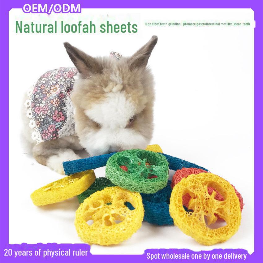 Игрушки для жевания из натуральной люфы для мелких домашних животных: Чистящие средства для зубов хомяков, собак, кошек и попугаев