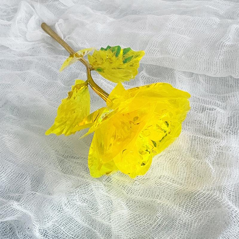 10 шт., красочные золотые розы, навсегда сохранившиеся длинные стебли розы, искусственные цветы, Радужный цветок розы, лучшие подарки на День матери, День Благодарения