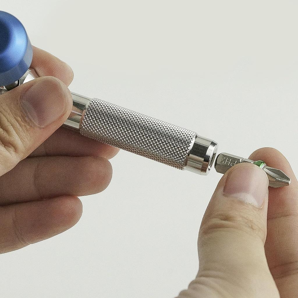 711L Отвертка-битодержатель Lollipop Карманная EDC-отвертка с выдвижным рычагом для дополнительного крутящего момента Сменная отвертка с шестигранным битодержателем Сталь - - 1/4" (Нержавеющая сталь синяя)