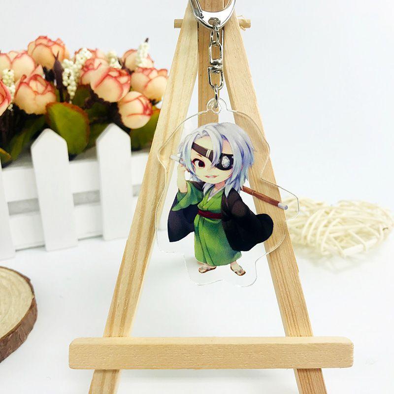 Клинок, рассекающий демонов Kimetsu No Yaiba Аниме Лазерная печать Кулон Брелок из акрила высокой четкости для детей